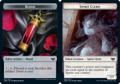 Blood // Spirit Cleric Double-sided Token - Foil