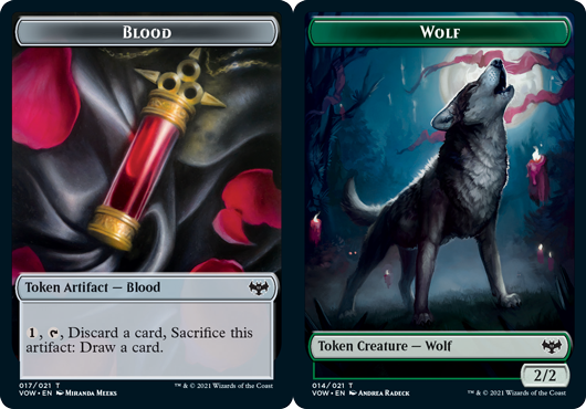 Blood Token // Wolf Token (014) - Foil