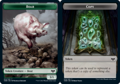 Copy // Boar Double-sided Token - Foil