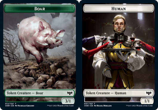 Boar Token // Human Token (001) - Foil