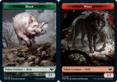 Boar Token // Wolf Token (011) - Foil