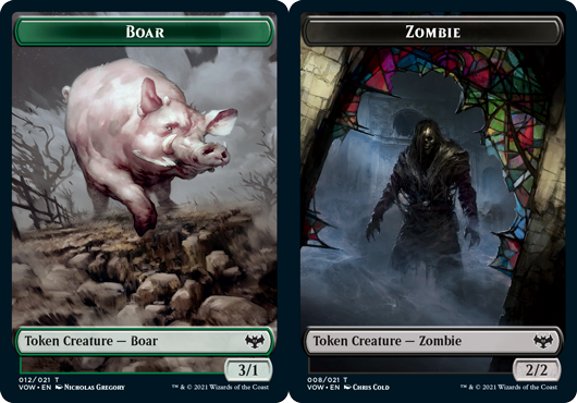 Boar Token // Zombie Token (008) - Foil