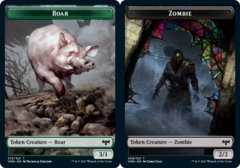 Boar (012) // Zombie (008) Double-Sided Token - Foil