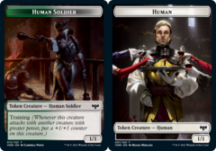 Human (001) // Human Soldier Double-sided Token - Foil