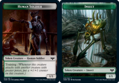 Insect // Human Soldier Double-sided Token - Foil