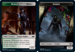 Zombie (008) // Human Soldier Double-sided Token - Foil