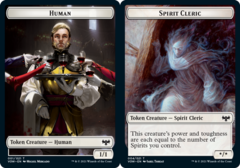 Human (001) // Spirit Cleric Double-sided Token - Foil