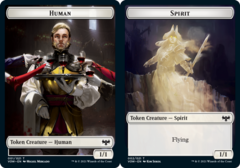 Human (001) // Spirit (002) Double-sided Token - Foil