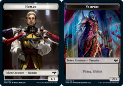 Human Token (001) // Vampire Token (007) - Foil