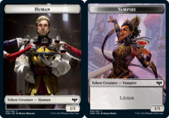 Human Token (001) // Vampire Token (016) - Foil