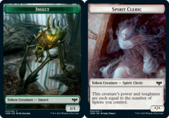 Insect // Spirit Cleric Double-sided Token - Foil