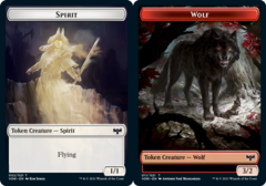 Wolf (011) // Spirit (002) Double-sided Token - Foil