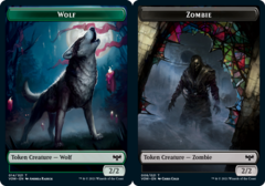 Wolf (014) // Zombie (008) Double-Sided Token - Foil