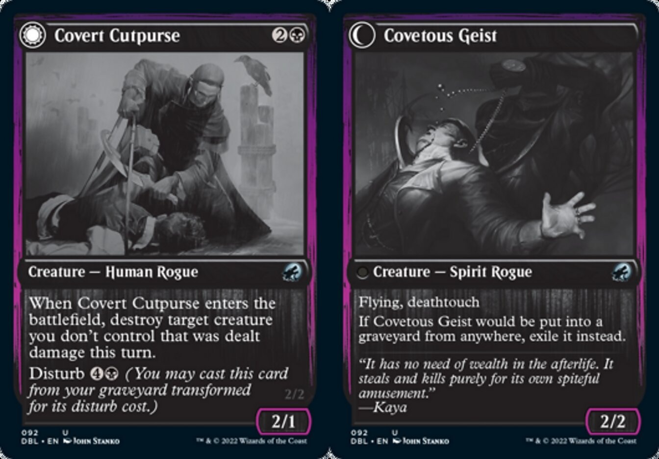 Covert Cutpurse // Covetous Geist - Foil