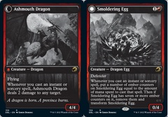 Smoldering Egg // Ashmouth Dragon - Foil