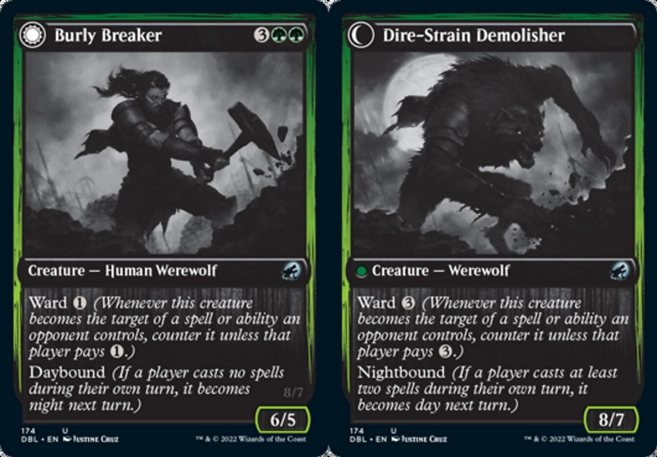 Burly Breaker // Dire-Strain Demolisher - Foil