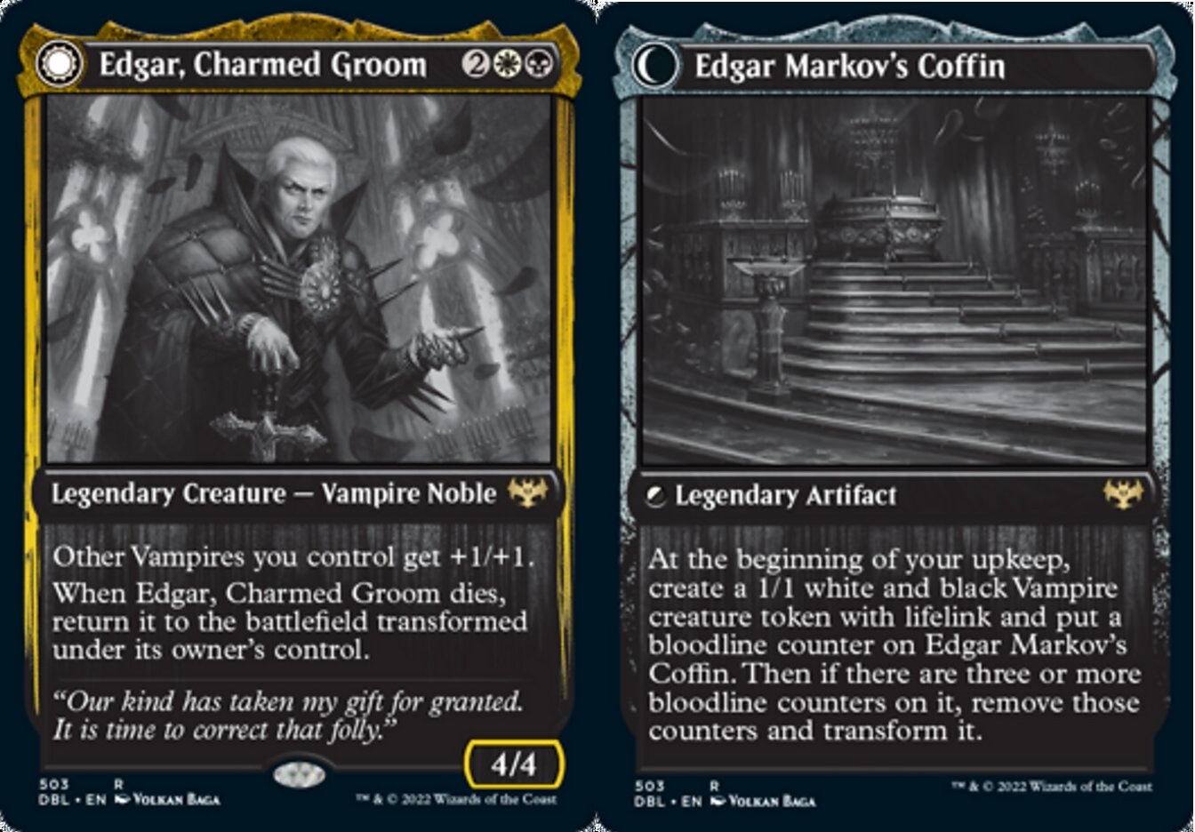 Edgar, Charmed Groom // Edgar Markovs Coffin - Foil Edgar, Charmed Groom // Edgar Markovs Coffin - Foil