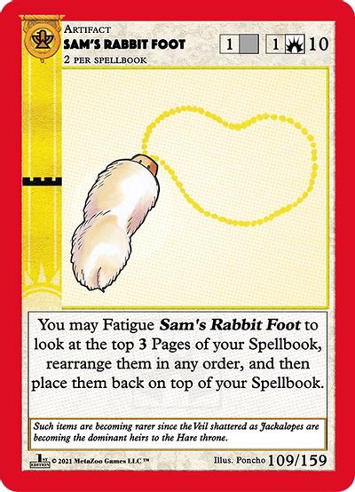 Sams Rabbit Foot 109/159 - 1st Edition