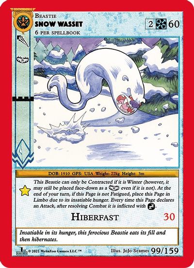 Snow Wasset 99/159 - 1st Edition