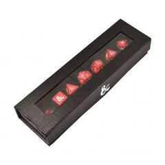 Red & White Heavy Metal RPG 7-Die Set - UPR18395