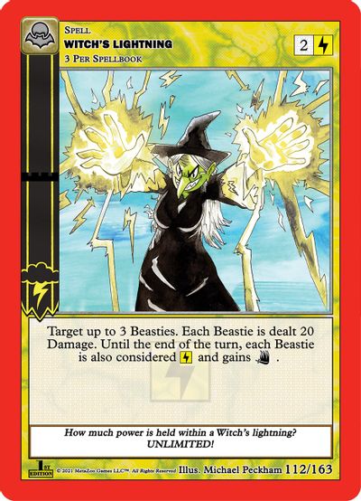 Witchs Lightning 112/163 - 1st Edition