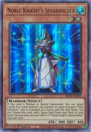 Noble Knights Spearholder - BROL-EN019 - Ultra Rare - 1st Edition
