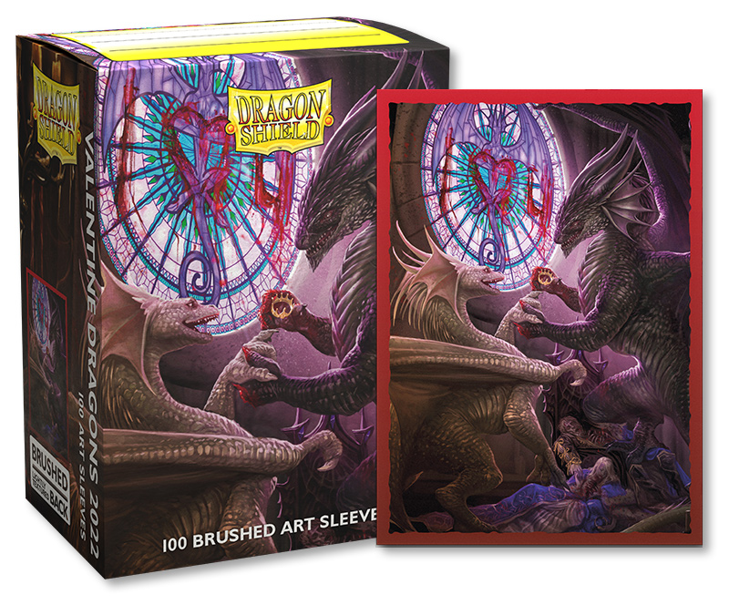 Dragon Shield Sleeves: Standard - Brushed “Valentine Dragons 2022” Art, Limited