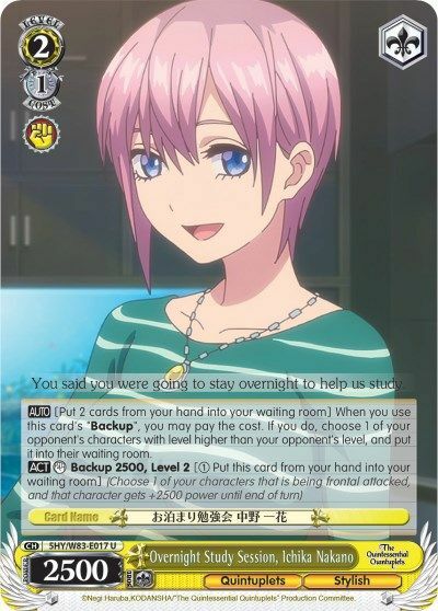 Overnight Study Session, Ichika Nakano - 5HY/W83-E017 - U