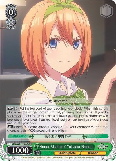 Honor Student? Yotsuba Nakano - 5HY/W83-E032S - SR