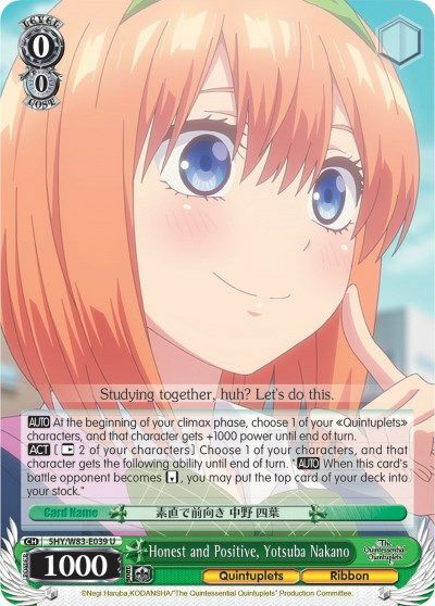 Honest and Positive, Yotsuba Nakano - 5HY/W83-E039 - U