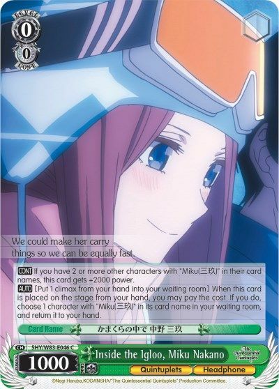 Inside the Igloo, Miku Nakano - 5HY/W83-E046 - C