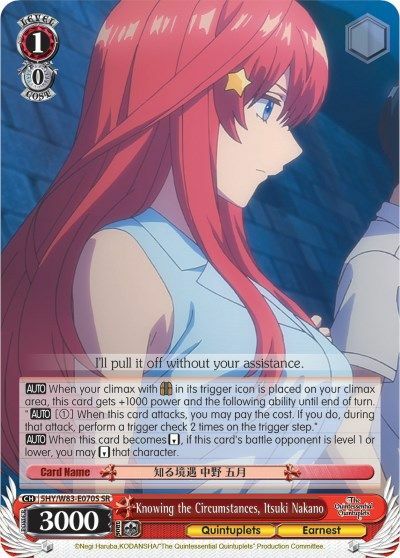 Knowing the Circumstances, Itsuki Nakano - 5HY/W83-E070S - SR