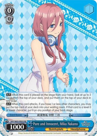 Pure and Innocent, Miku Nakano - 5HY/W83-PE03 - PR