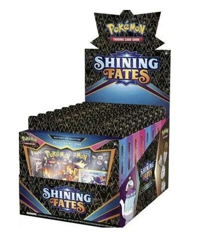 Shining Fates Mad Party Pin Collection Display