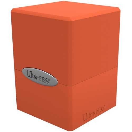 Deck Box Satin Cube Pumpkin Orange  - 15591