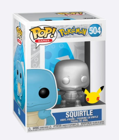 Games Series - #504 - Squirtle (Silver Metallic) - Pokémon