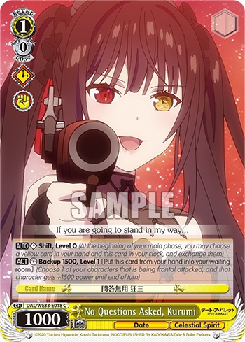 No Questions Asked, Kurumi - DAL/WE33-E018 - C