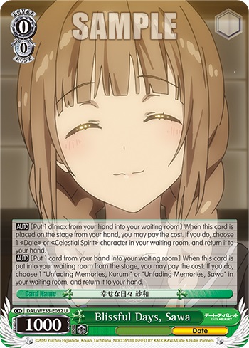 Blissful Days, Sawa - DAL/WE33-E032 - U