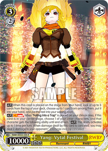 Yang: Vytal Festival - RWBY/WX03-005 - R
