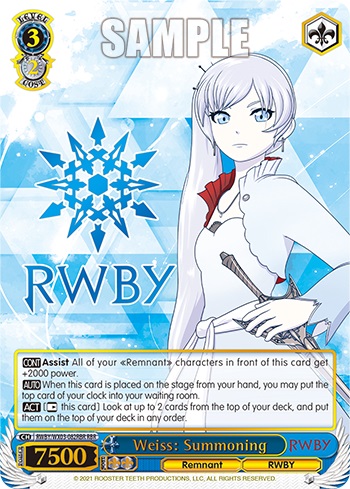 Weiss: Summoning - RWBY/WX03-082RBR - RBR