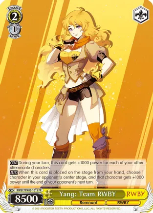 Yang: Team RWBY - RWBY/WX03-101S - PR