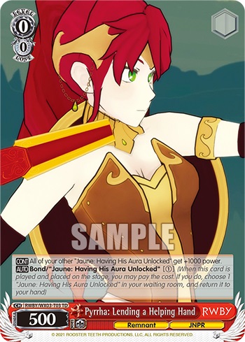 Pyrrha: Lending a Helping Hand - RWBY/WX03-T03 - TD
