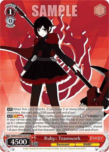 Ruby: Teamwork - RWBY/WX03-T07S - SR