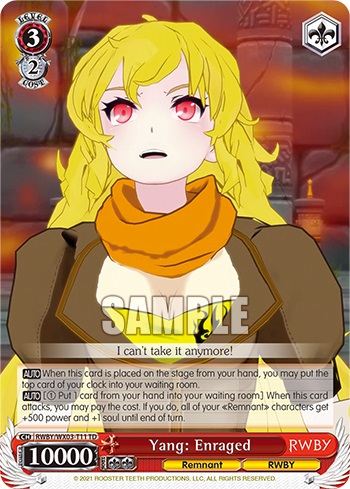 Yang: Enraged - RWBY/WX03-T11 - TD