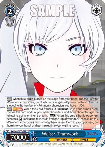 Weiss: Teamwork - RWBY/WX03-T17 - TD