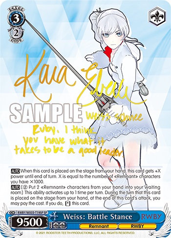 Weiss: Battle Stance - RWBY/WX03-T19SP - SP