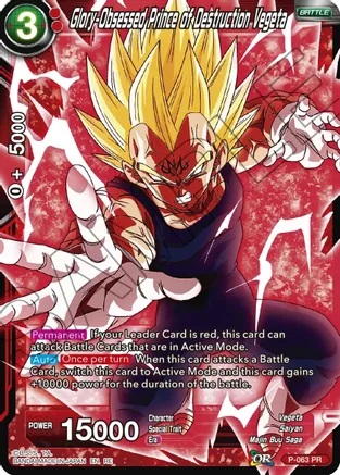 Glory-Obsessed Prince of Destruction Vegeta - P-063 - PR