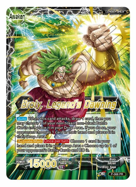 Broly // Broly, Legends Dawning - P-068 - PR - Foil (Gold Stamped)