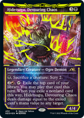 Hidetsugu, Devouring Chaos - Foil - Showcase - Neon Ink Yellow