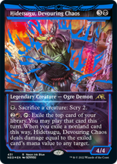 Hidetsugu, Devouring Chaos - Foil - Showcase - Neon Ink Blue